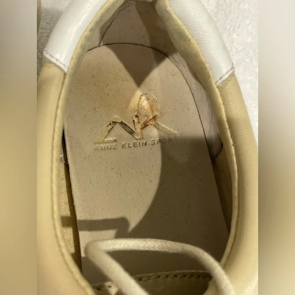 Anne Klein AK2 Women Tan Leather Lace Up Loafer Sneaker Driving Shoes SZ 7‎